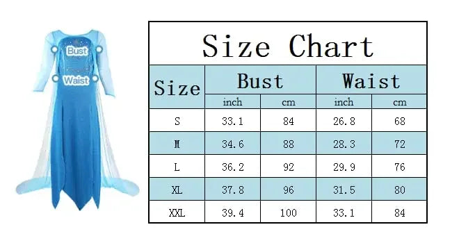 Frozen Elsa Princess Long Dress Sequin Mesh Elsa Costume Adult Snow Queen Costume Party Dress Halloween Carnival Cosplay Costume