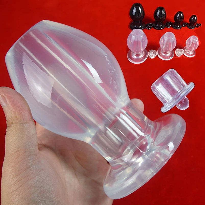 Full Access Peeker Hollow Anal Tunnel Dilator Stretcher Anus Ass Butt Plug,Analplug Buttplug Butplug with Stopper,Sex Toys