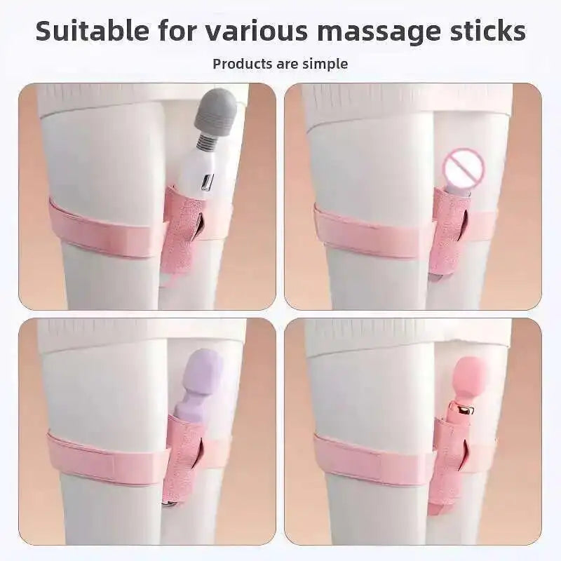 Women Sex Bondage Toys Leather Orgasm Belt For Magic Wand Secure Female Massage Chastity Harness Leg Strap Juguetes Sexuales