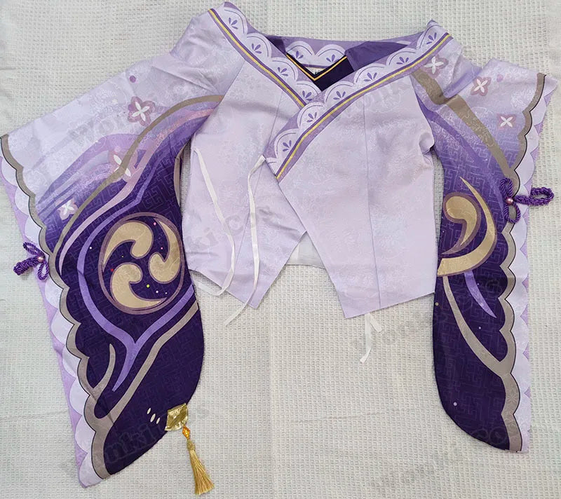 High Quality Raiden Shogun Cosplay Costume Wig Hair Game Impact Raiden Shougun Costumes Wig Set for Women Party Outfits