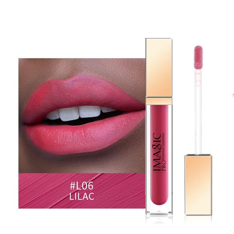 IMAGIC 20Colors Lip Glaze&Gloss Long Lasting Matte Moisturizing Lightweight Pigment Liquid Lipstick Silky Texture Women Makeup