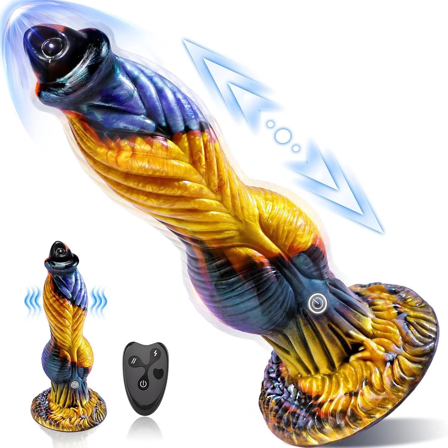 HESEKS 10.2 inch Thrusting Dildo Vibrator Realistic Huge Vibrating Penis Anal Stimulatior Monster Big Dildos with Remote Control