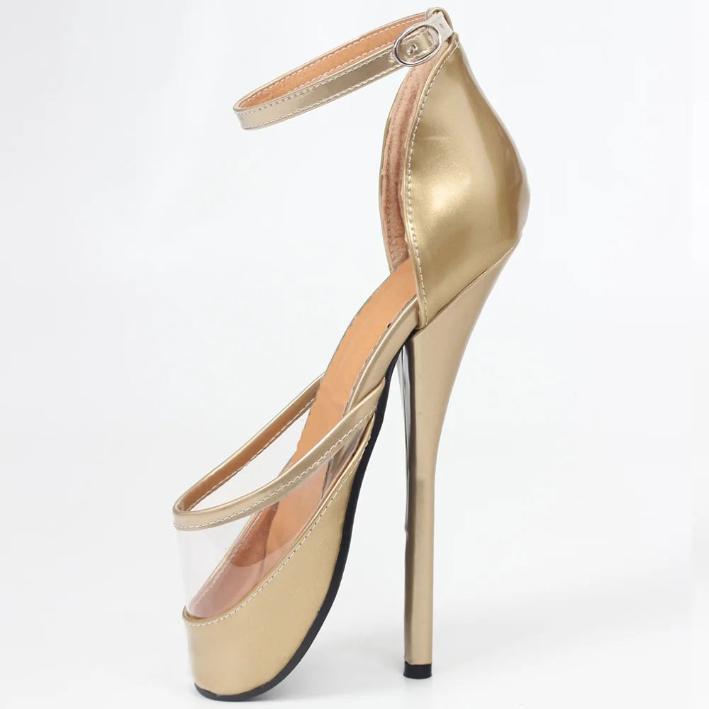 Sexy Fetish 7" High Thin Heel Ballet pumps Masquerade party Sandals Unisex
