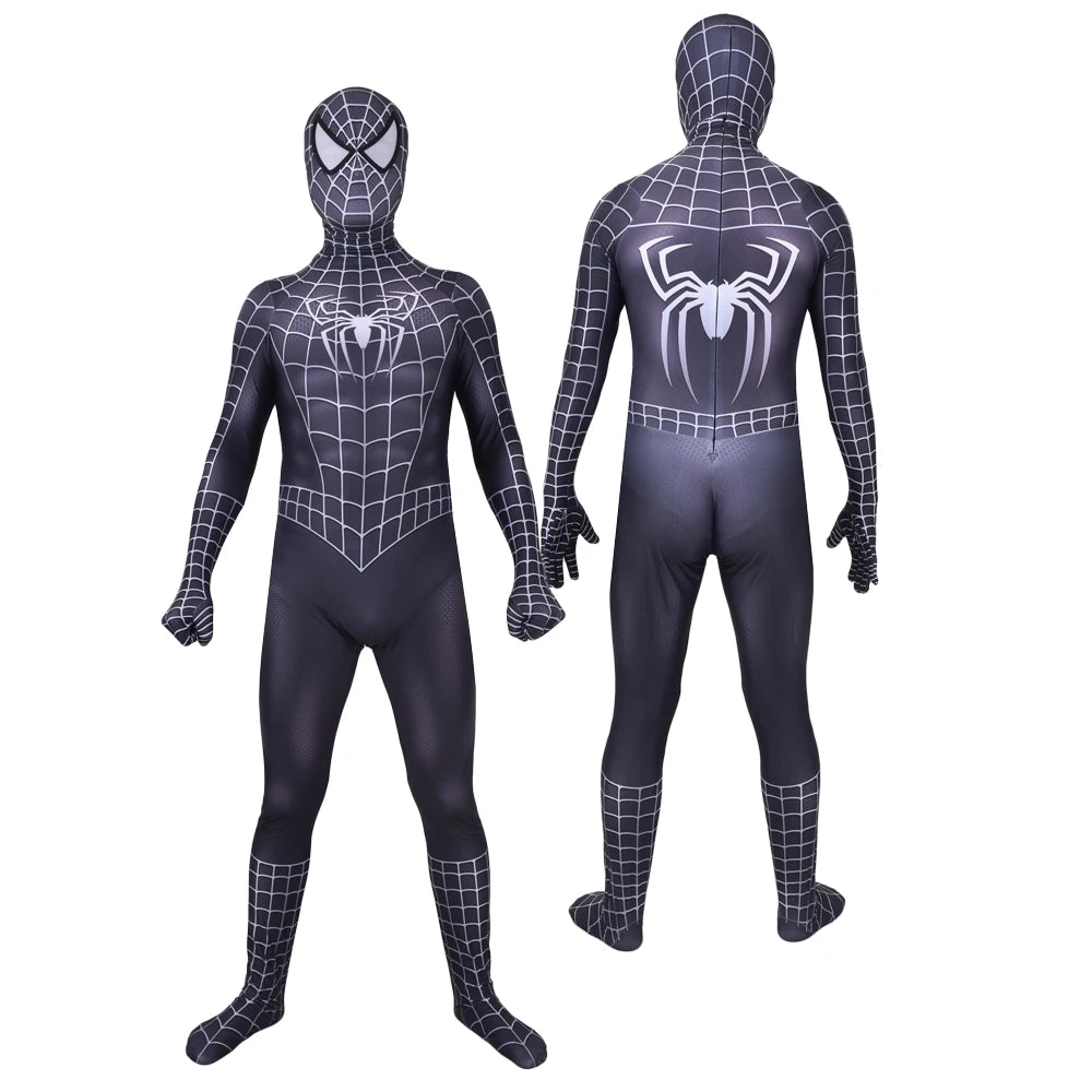 Halloween Men Spidercosplay Black Raimi Cosplay Costume Venom Symbiote Raimi Suit Zentai Bodysuit Adults