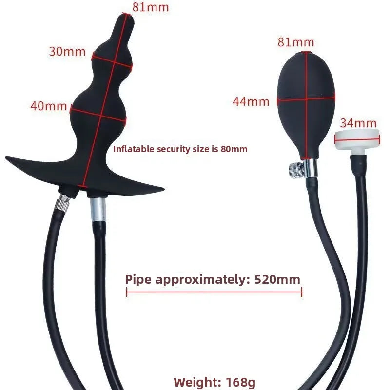 Water Spray Enema Inflatable Anal Plug Stimulate Sex Toys For Couple Women Vagina Anus Extreme Dilator Douche Cleaner SM Tool