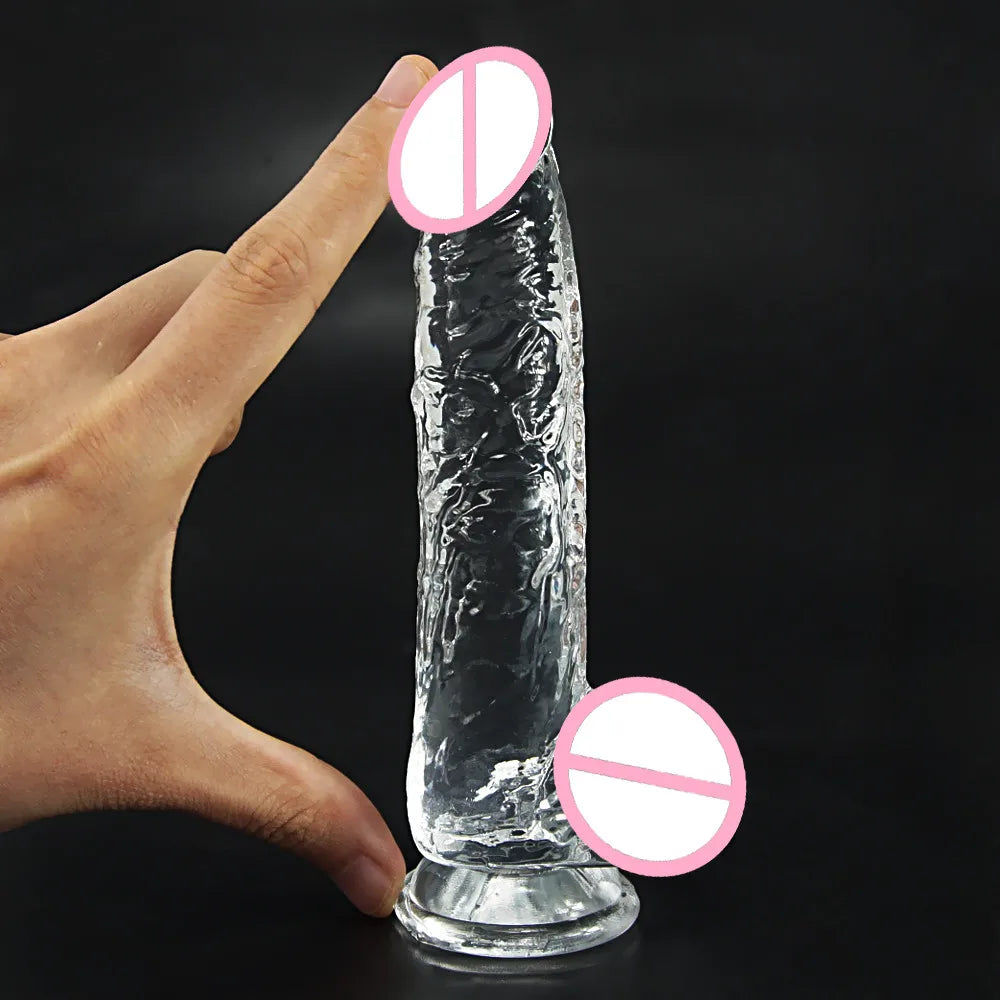 New Realistic Dildos Erotic Jelly Dildo With Super Strong Suction Cup Sex Toys for Woman Men Artificial Penis G-spot Simulation