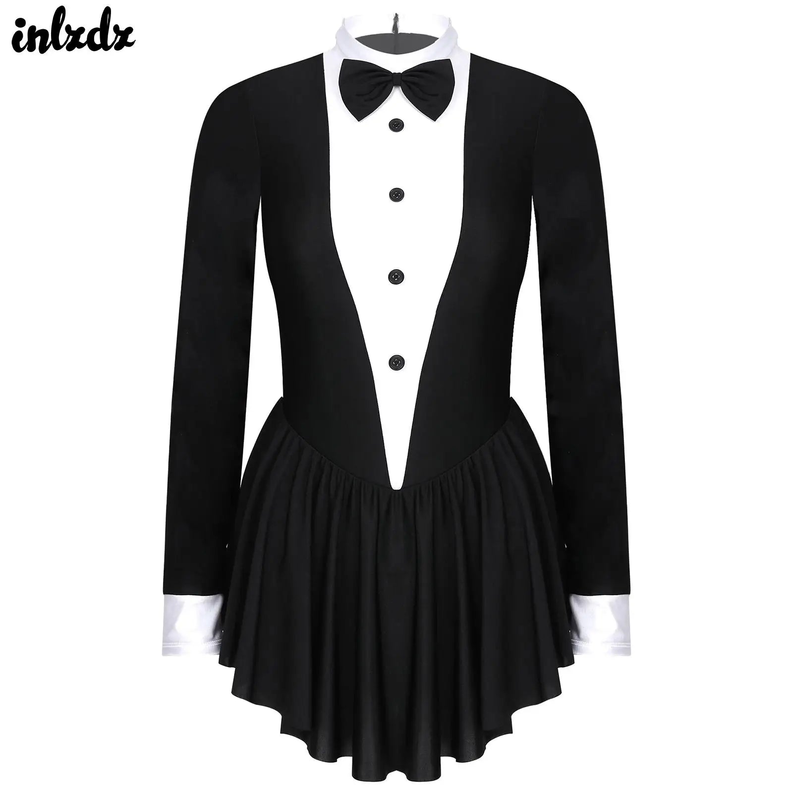 Womens Magician Waitress Cosplay Cosplay Costume Gymnastics Ballet Leotard Adult Tuxedo Outfits Clubwear Figure Skating Dress
