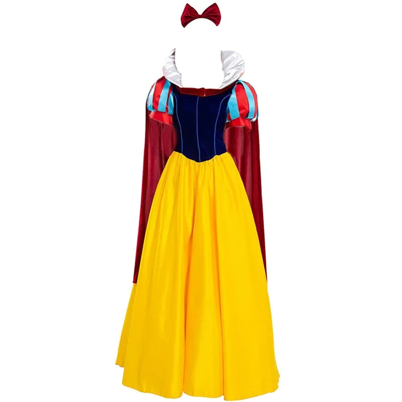 White Cosplay Costume Princess White Snow Cartoon Dress Petticoat Adult Plus size For Women Halloween Party