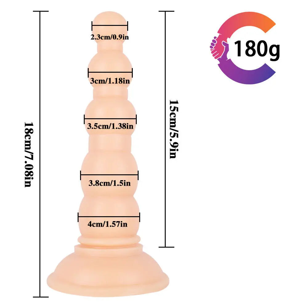 Anal Sex Toys Pull Beads Anal Dilator Soft Anal Plug Dildos with Suction Cup Stimulation Vagina Pagoda Vagina Anal Plug Sex Shop