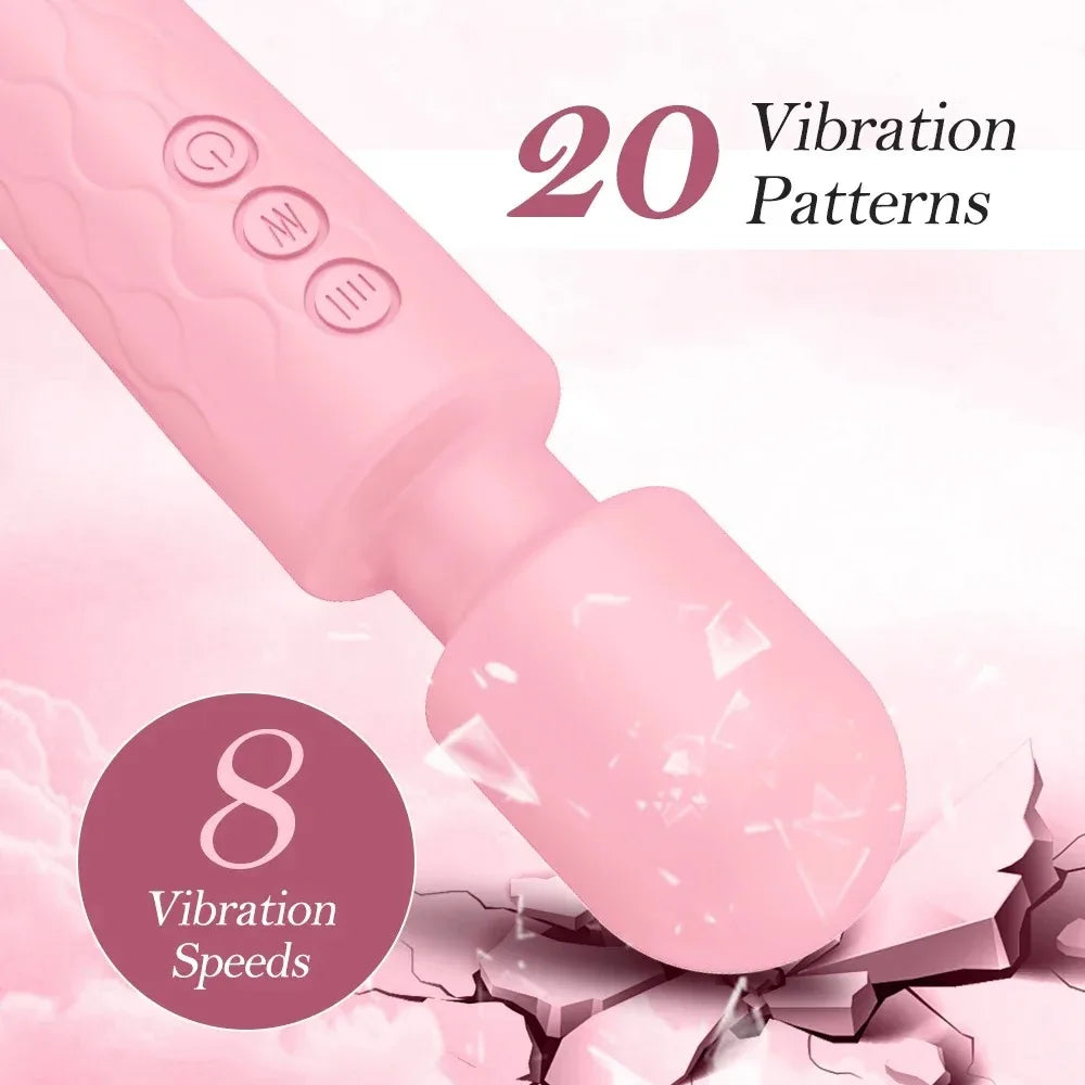 Powerful High Frequency Vibrators  Female 20 Speeds Magic-Wand G Spot Clitoris Stimulator Anal Women Masturbation Adult Sex Toys