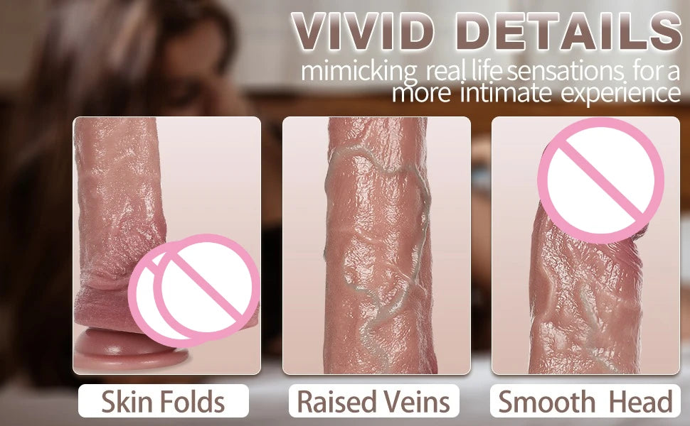 Realistic Silicone Dildo with Suction Cup Anal G-Spot Masturbator Penis Adult Sex Toys Huge Dildos for Women Rubber Cock Gode