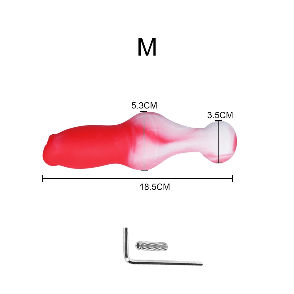 Dog Dildo With Silicone Butt Plug Long Tail Cosplay BDSM Adult Sex Games Long Anal Plug Animal Dildos For Women Penis Buttplug