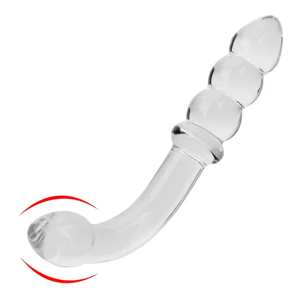 Glass anal bead butt plug for women hard dildo vagina anal dilator male prostate massager female masturbation device sex toy