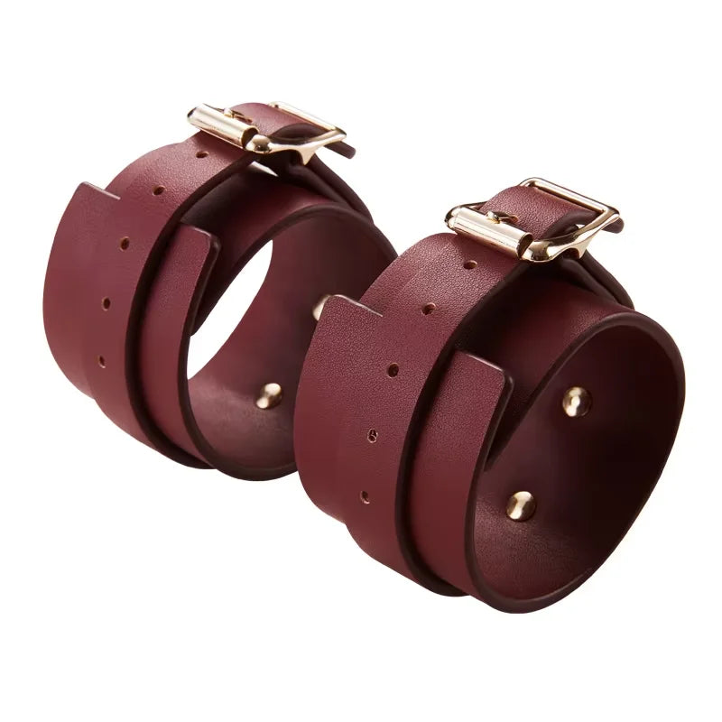 PU Leather Bondage Kit Adult SexToys Kits Erotic Products for Couples Flirting BDSM Bondage Restraints Kit Sex Toys Men Women