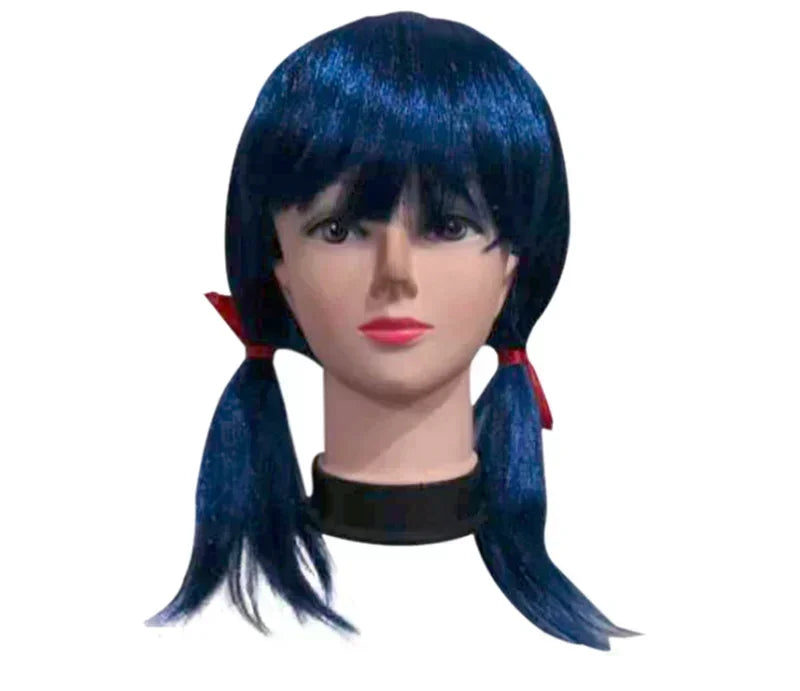 2025 Christmas Reddy Girl Little Beetle Cosplay Costume Mask Wig with Earrings Kids Halloween Fancy Costume Children Party Dress