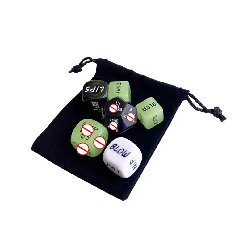 Sexy Dice Set Fun Adult Love Posture Couple Game Sex Noctilucent Erotic Lovers Position Foreplay Romantic Party Toy 1 Set