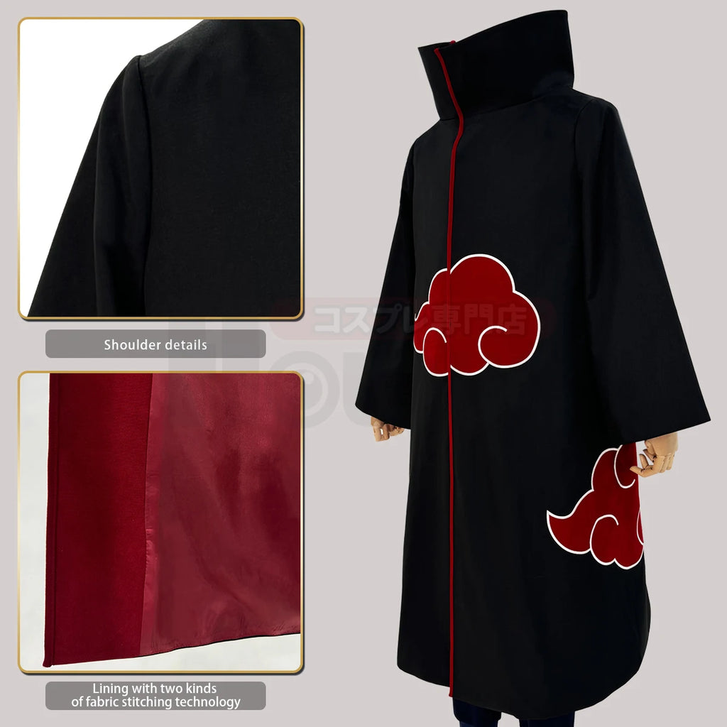 HOLOUN Naru Anime Uchiha Sasuke Uchiha Itachi Cosplay Costume Cloak Embroidery Hawk Team Uniform Adult Convention S-2XL