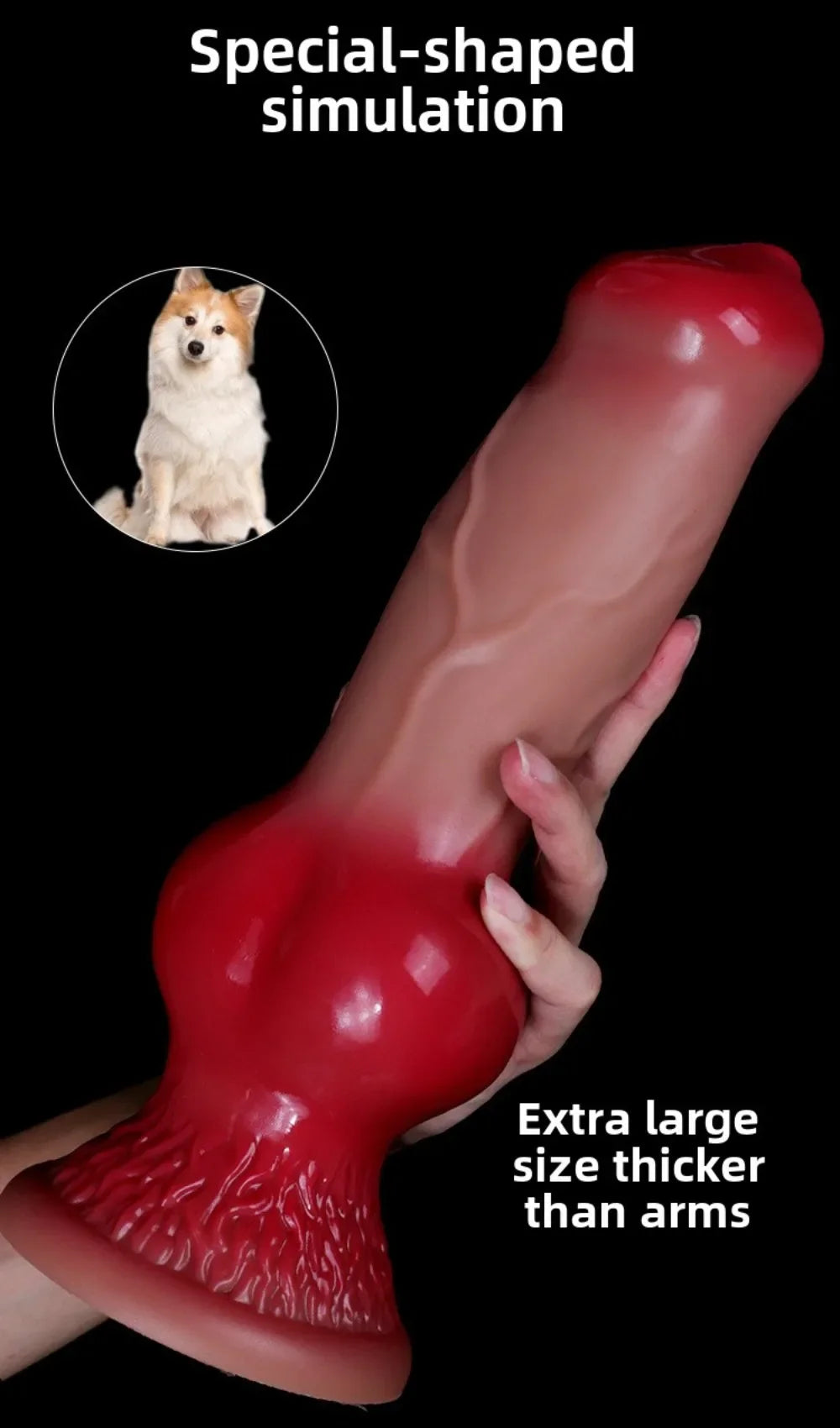 Silicone Animal Dog Dildo Vaginal Vestibule Plug Realistic Silicone Dildo Female Male Masturbator Couples Adult Products