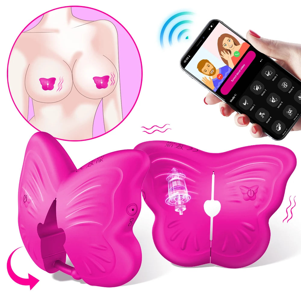 Sex Toys Nipple Vibrator Wearable Nipple Toys for Women Female Discreet APP Vibrators Adult Toys Vibrating Sex Toy for Couples