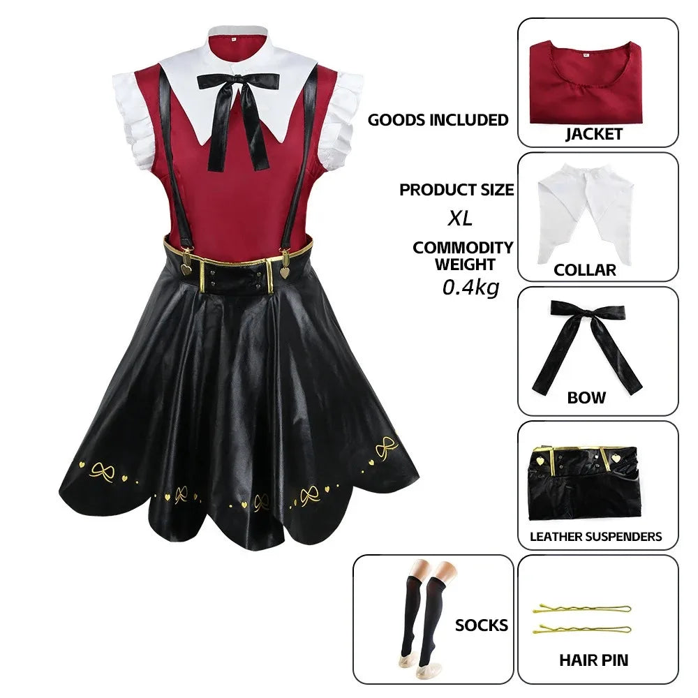 Game NEEDY GIRL OVERDOSE KAngel Cosplay Costume Full Set of Clothing Sailor Suit Jk Uniform Laser Color Skirts