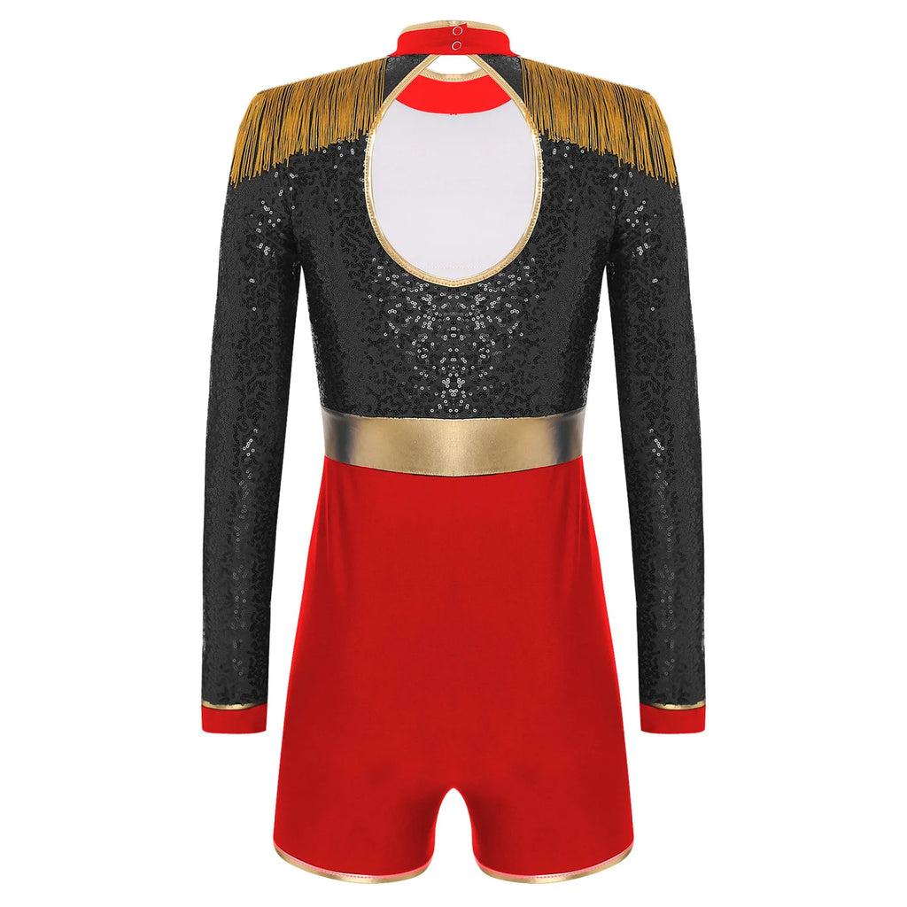 Womens Circus Ringmaster Halloween Cosplay Costume Glitter Lion Tamer Director Uniform Circus Majorette Carnival Clown Clothings