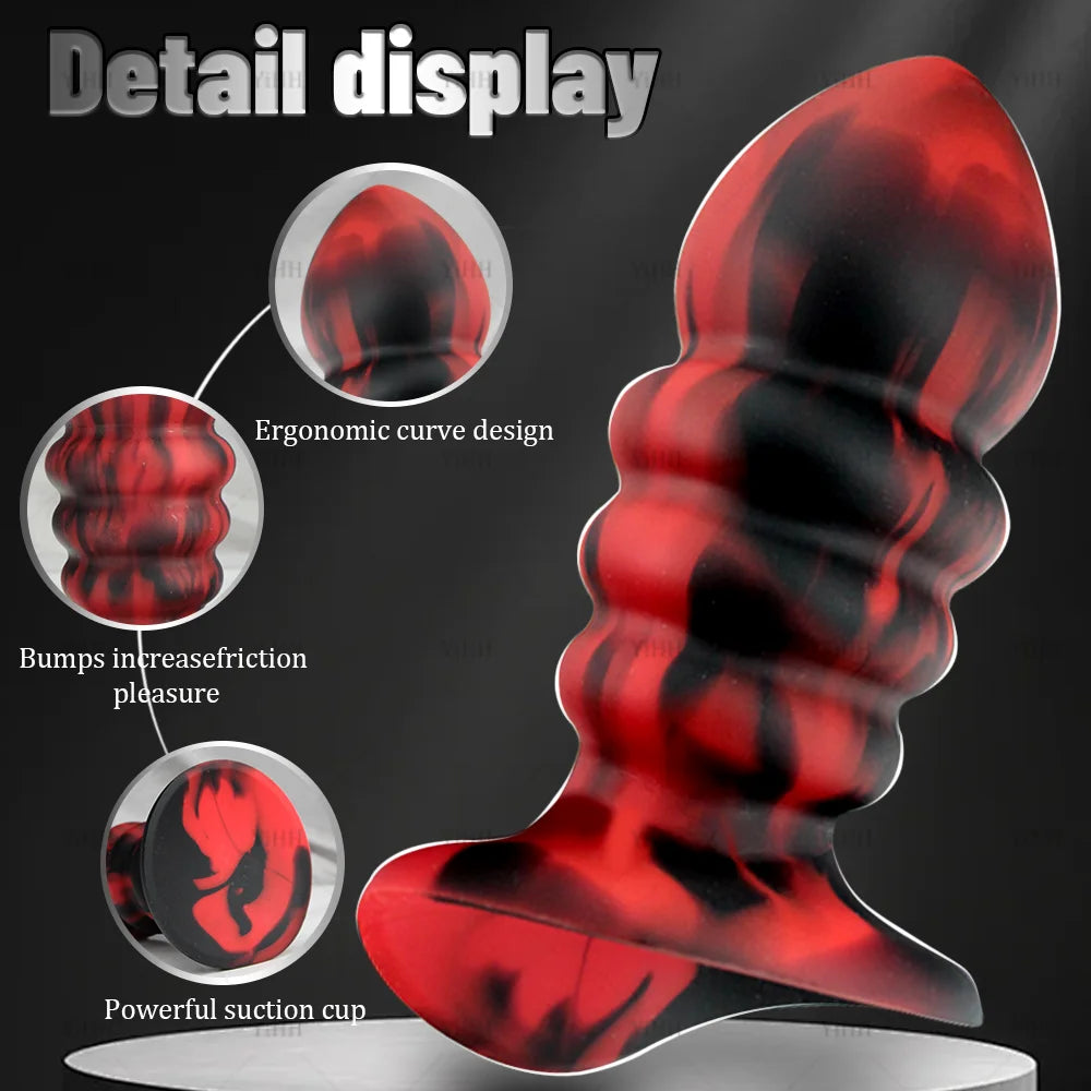 Anal Plug Dildo Huge Silicone Butt Plug Beads Big Penis Vaginal Anal Dilator Suction Cup Prostate Massage Anal Toy for Women Men