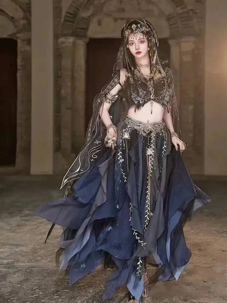 Butterfly Dress Hanfu Elf Exotic Style Dress Suit Western Region Princess Dress Girls' Clothing Han Dress Jungle Elf Costume