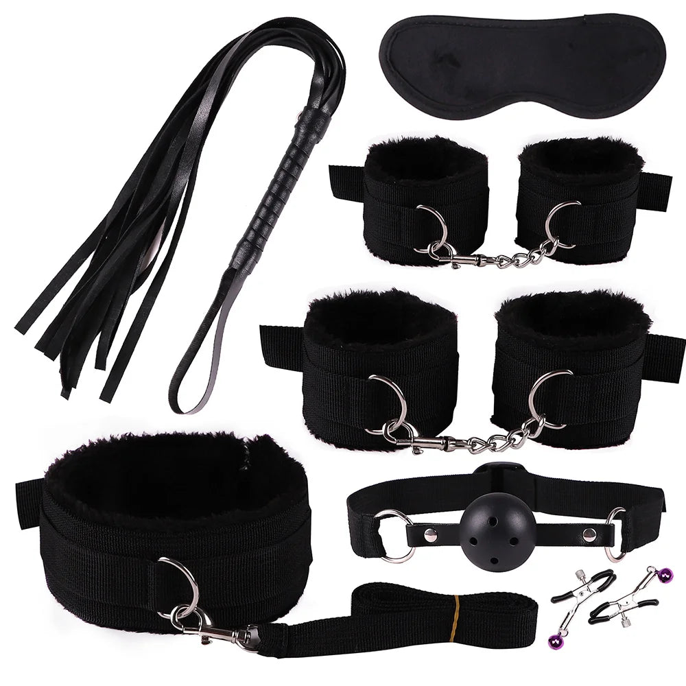 Sex Toys For Woman Couples Games Wrists&Ankle Cuffs Adult Bondage Restraint HandCuffs Bed Erotic Bdsm Set Fetish Restraint Strap