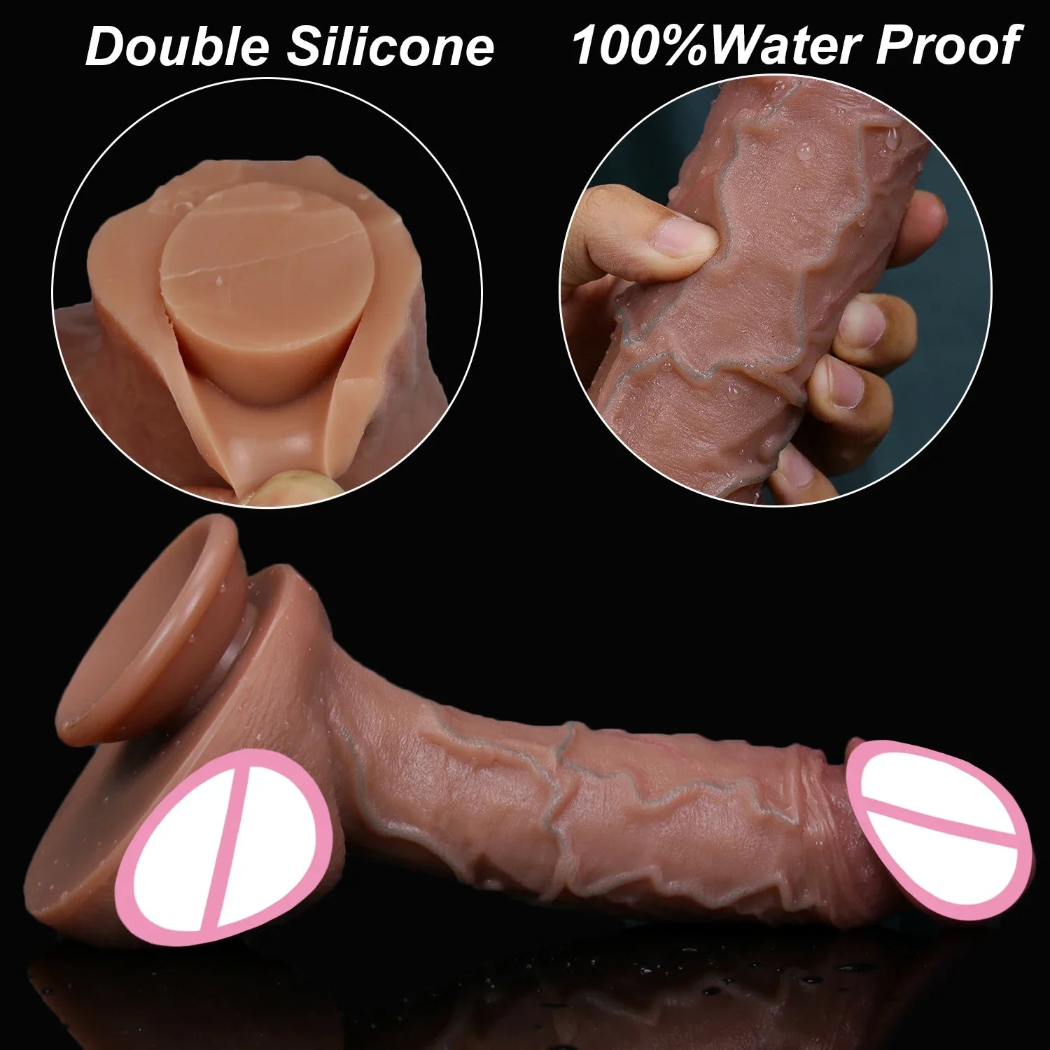 Giant Realistic Skin Thick Dildo Double Silicone Masturbation Penis Soft Small Cock Women Anal Sex Toy Suction Cup Adults Dick