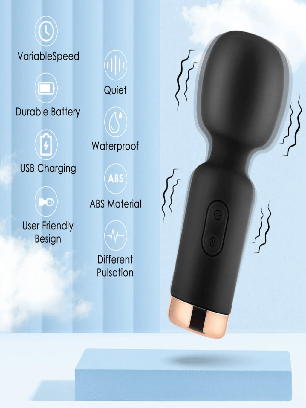 Mini Av Dildo Vibrator 10 Powerful Vibrator G-Spot Vaginal Nipple Stimulator Sex Toys Adult Masturbation Products