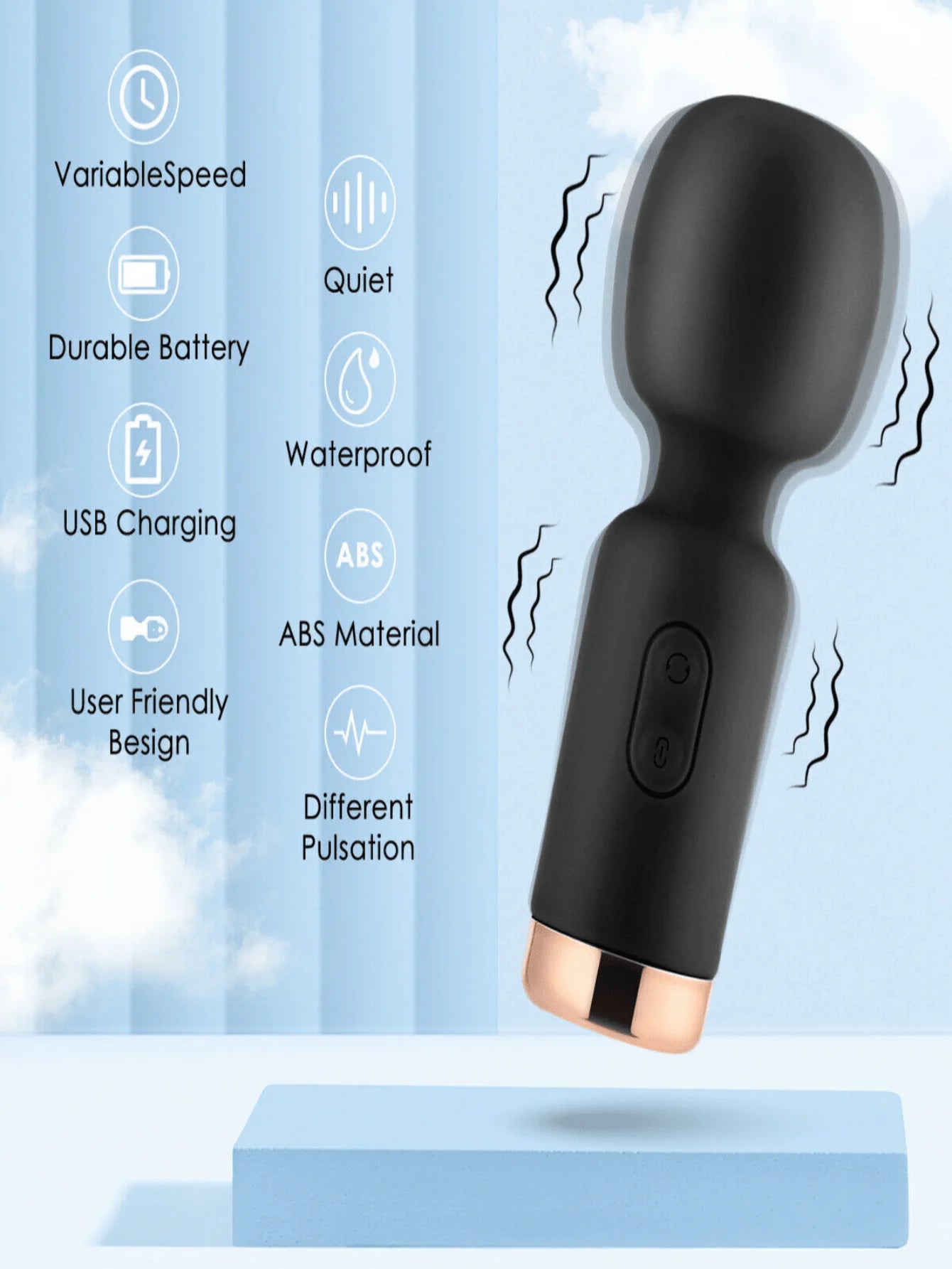 Mini Av Dildo Vibrator 10 Powerful Vibrator G-Spot Vaginal Nipple Stimulator Sex Toys Adult Masturbation Products