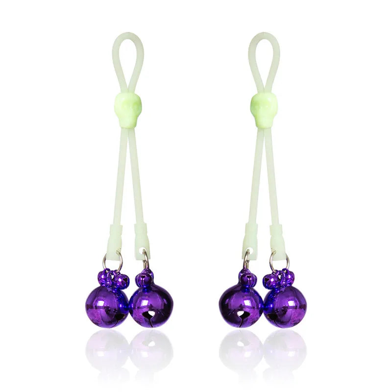 Erotic Gadgets Elastic Rope Bondage Nipple Clamp with Luminous Boobs Sex Toy for Pain Fetish Adult Games Breast Massage Products