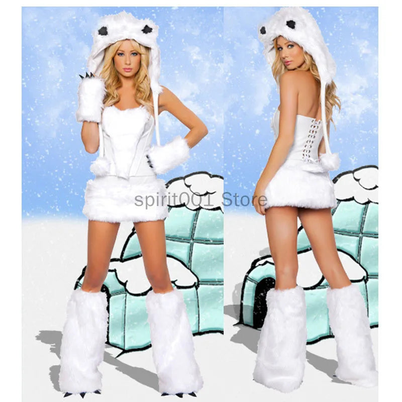 New Sexy Furry Wolf Girl Costume Wolf Women Costumes Halloween Furry Costumes For women Animal Costume Cosplay Christmas Costume