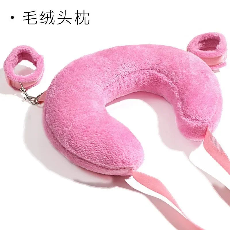 Sex Toys Cotton Bdsm Bondage Set Handcuffs Sexy Leg Pillow Thinning Belt Bending Orgasm Couple Toy