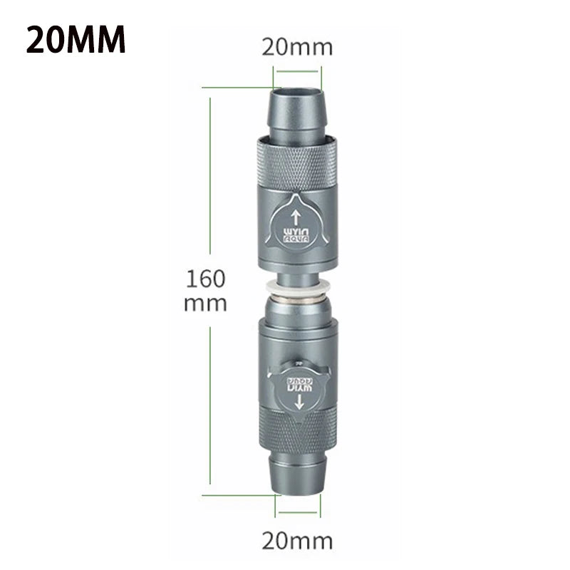 Aquarium inlet and outlet quick plug water pipe ball valve connection regulator fish tank filter accessories equipment