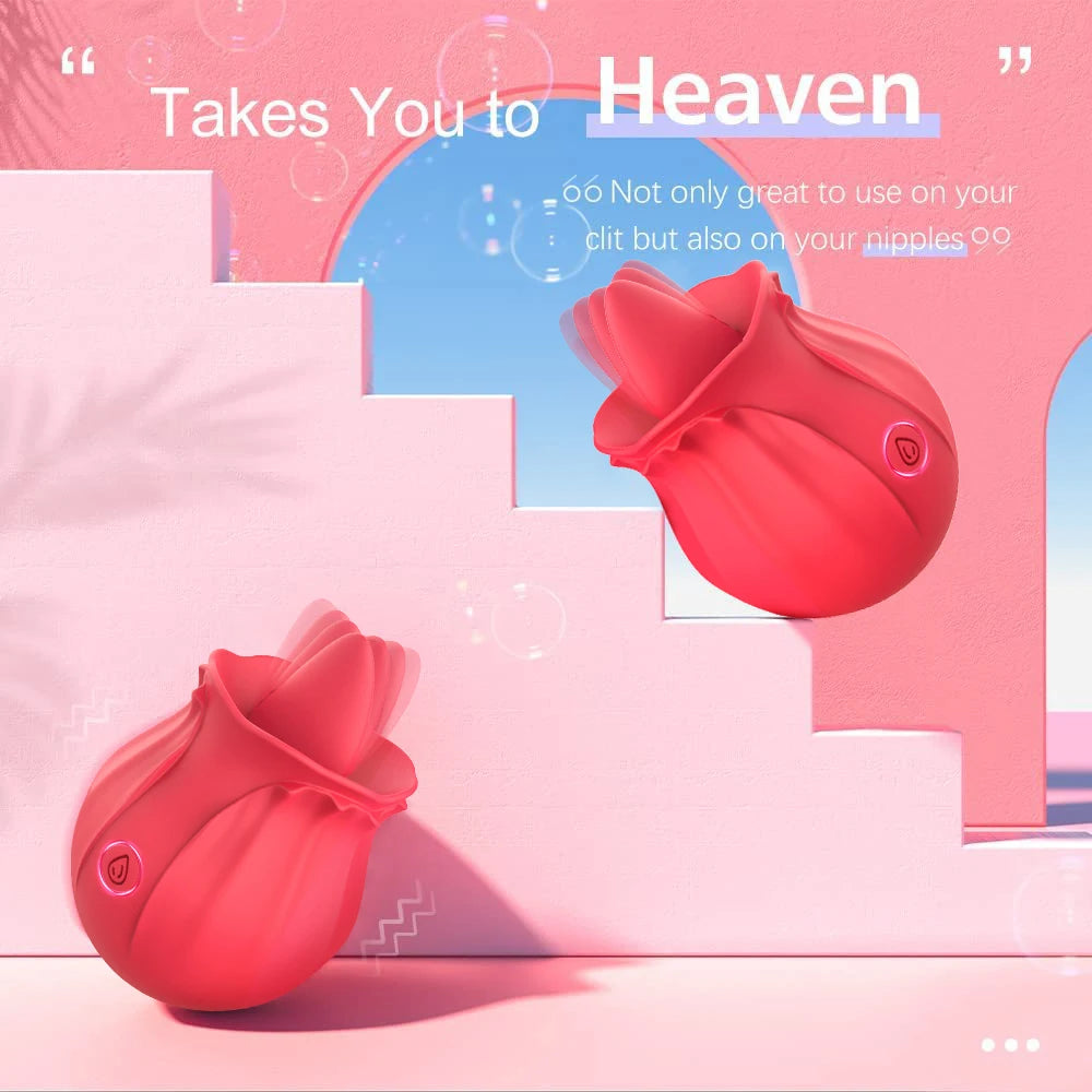 Licking Vibrator for Women Clitoral Nipple Stimulator Massager Thrusting Dildo 2 in 1 Sex Toy for Women Adult Sex Products 18+