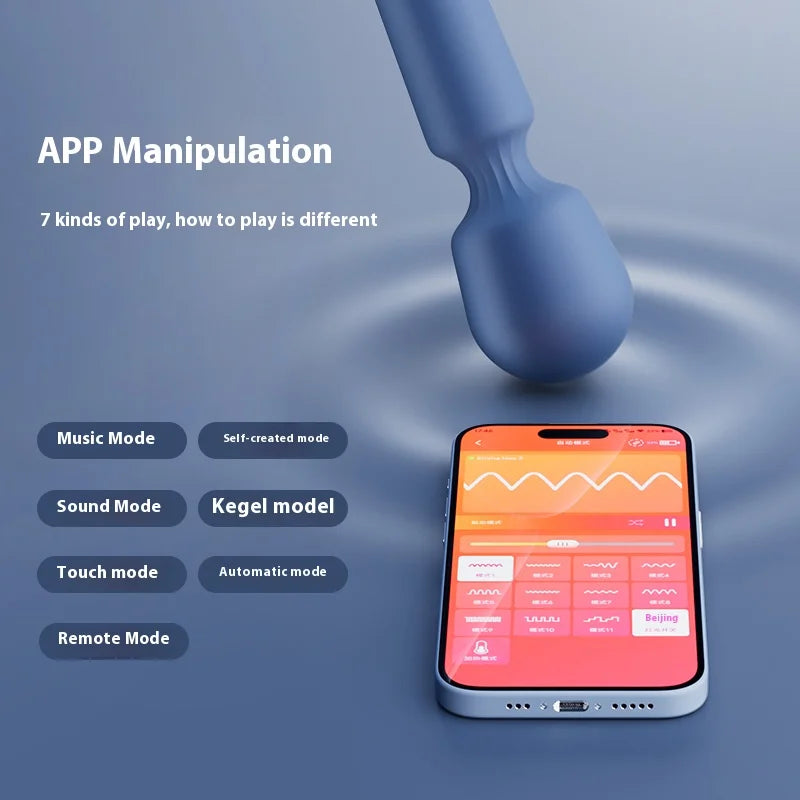 Big AV stick female clitoral stimulation orgasm silicone massage stick super power intelligent heating large vibrator Magic wand