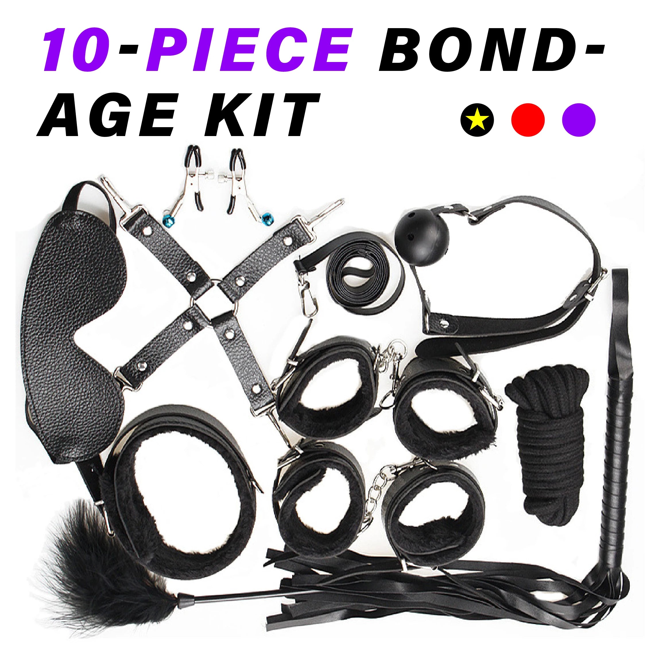 bondage kit, restraint set, BDSM gear, couples sex toys, adult novelty, BDSM accessories, couples play, adult bondage toys