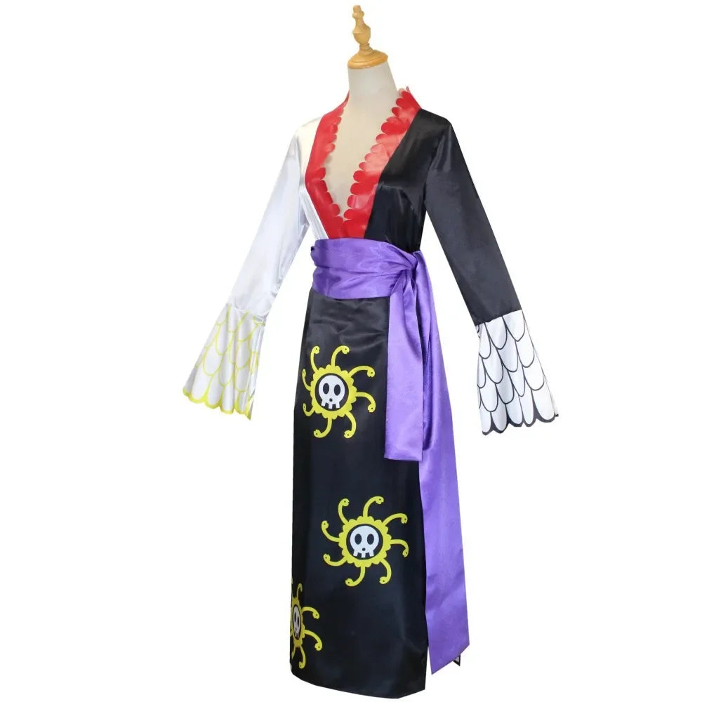 Anime Boa Hancock Cosplay avec cape Boa robe Costume marin Costume Boa Hancock Cosplay Costume taille personnalisée robe no