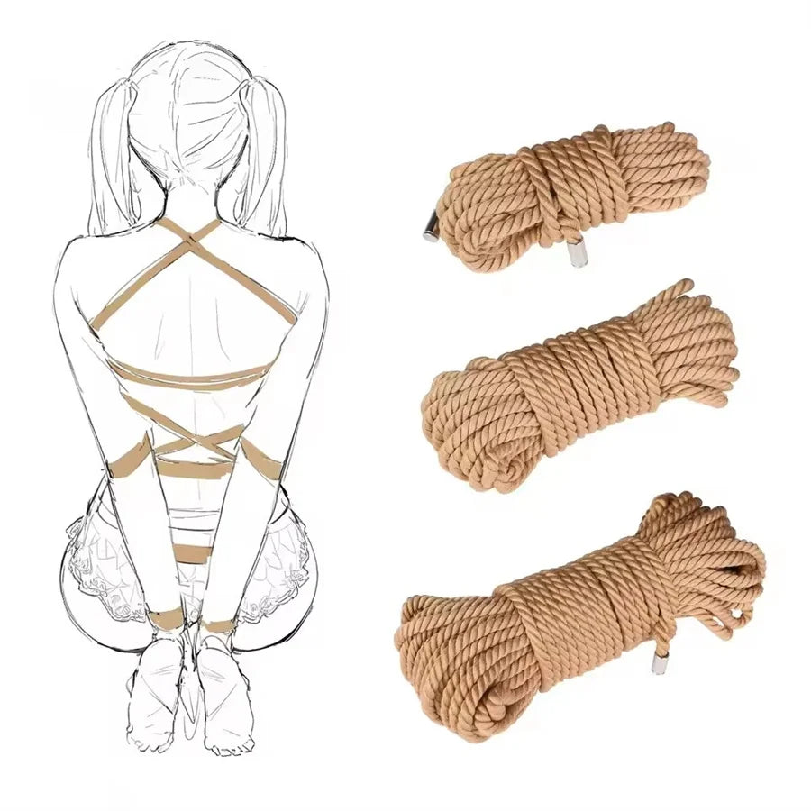 BDSM Female Body Restraint Sex Ropes Japanese Shibari DIY Restraint Bondage Gear SM Slave Erotic Play Cotton Rope Sex Toy