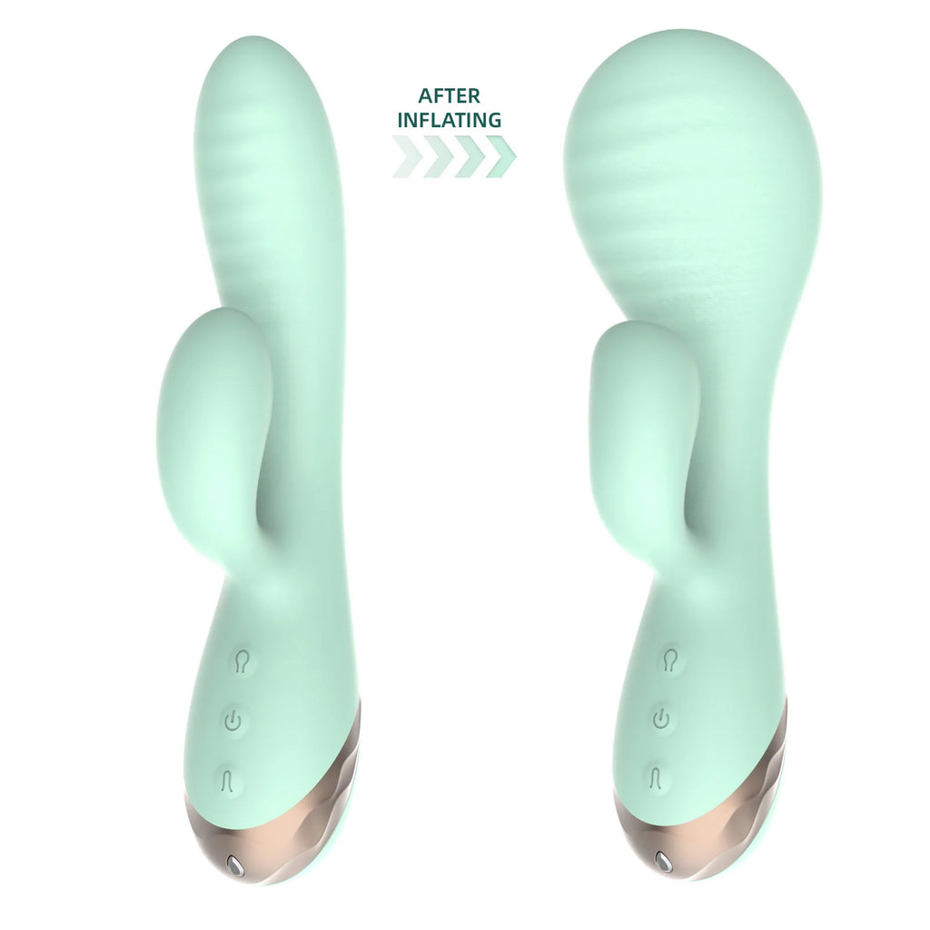 Inflatable Enlarge Vibrator G-point Massager Dildo Clitoris Vagina and Anus Vibrator 10-Frequency Vibration Waterproof Sex Toys