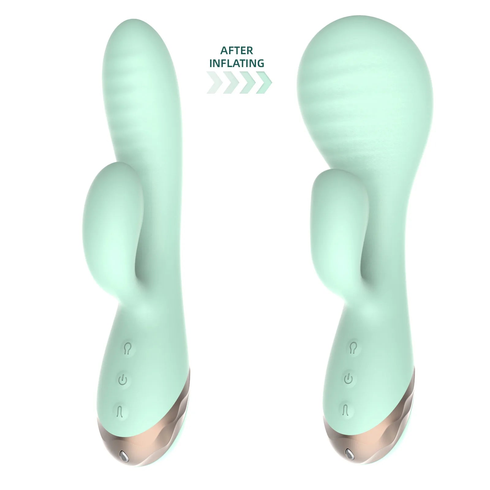 Inflatable Enlarge Vibrator G-point Massager Dildo Clitoris Vagina and Anus Vibrator 10-Frequency Vibration Waterproof Sex Toys