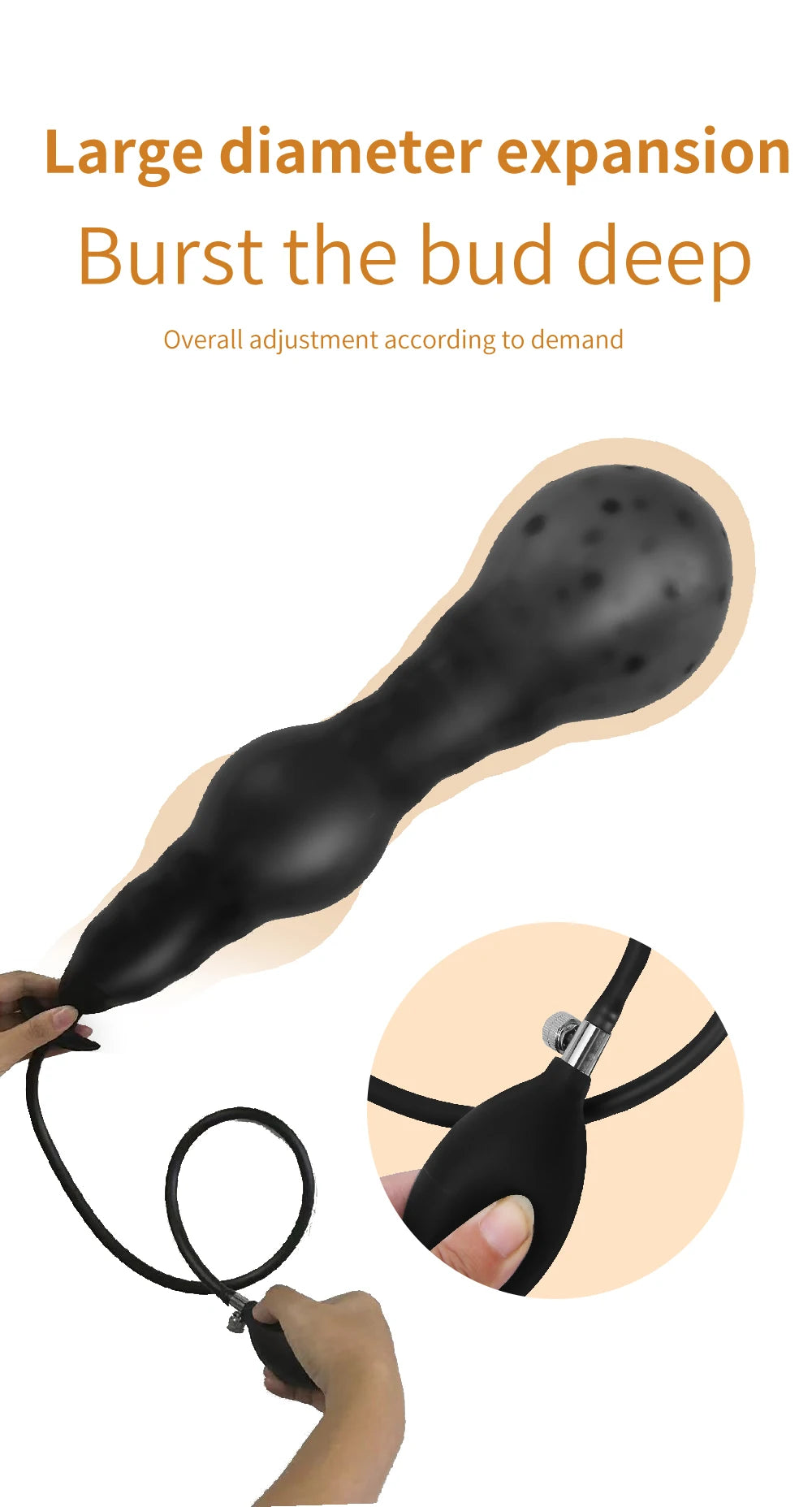 BDSM Vibrator Inflatable Anal Plug Huge Butt Plug Dildo Pump Vaginal Anus Expansion Prostate Massager Sex Toys for Woman Men Gay