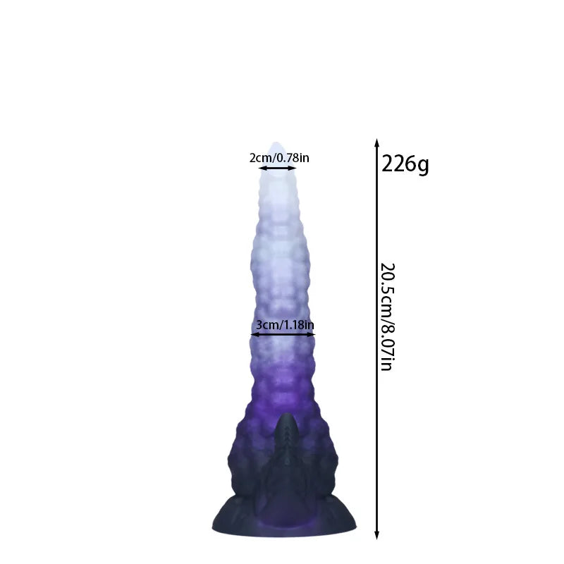 One-Horned Dragon Giant Dildo for Women Male Masturbator Dual-Purpose Anal Plug Adult Sex Toy with Backyard Theme