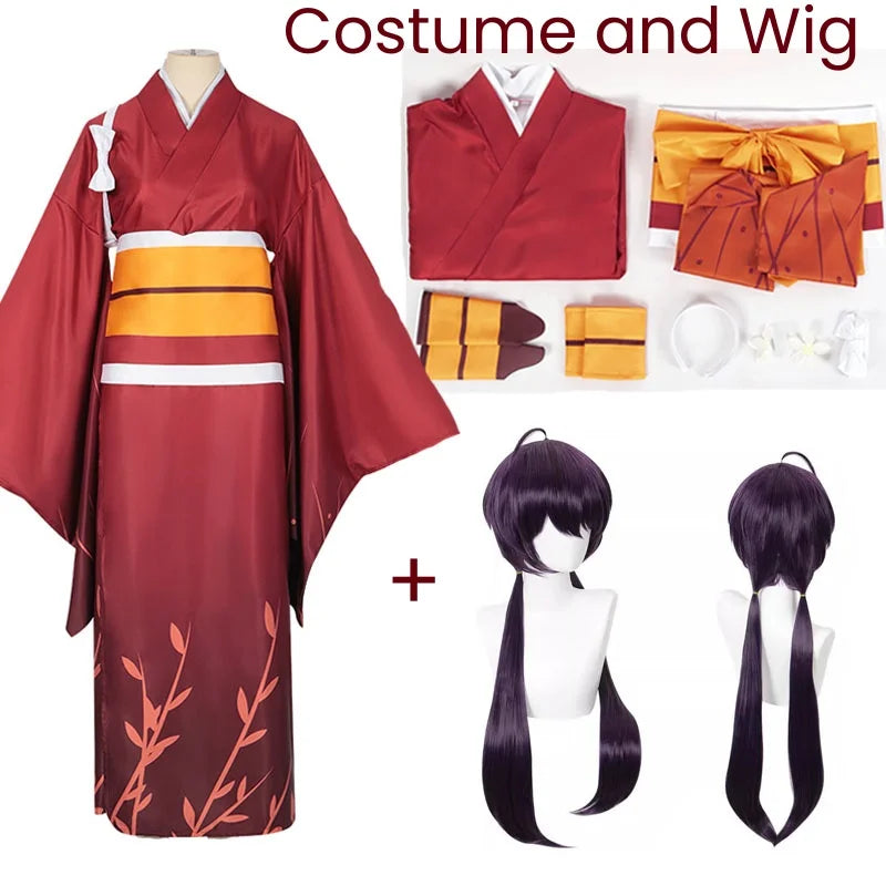 Izumi Kyouka Cosplay Costume Izumi Kyouka Kimono Anime Izumi Kyouka Full Set for  Halloween Party Outfit for Women Girls