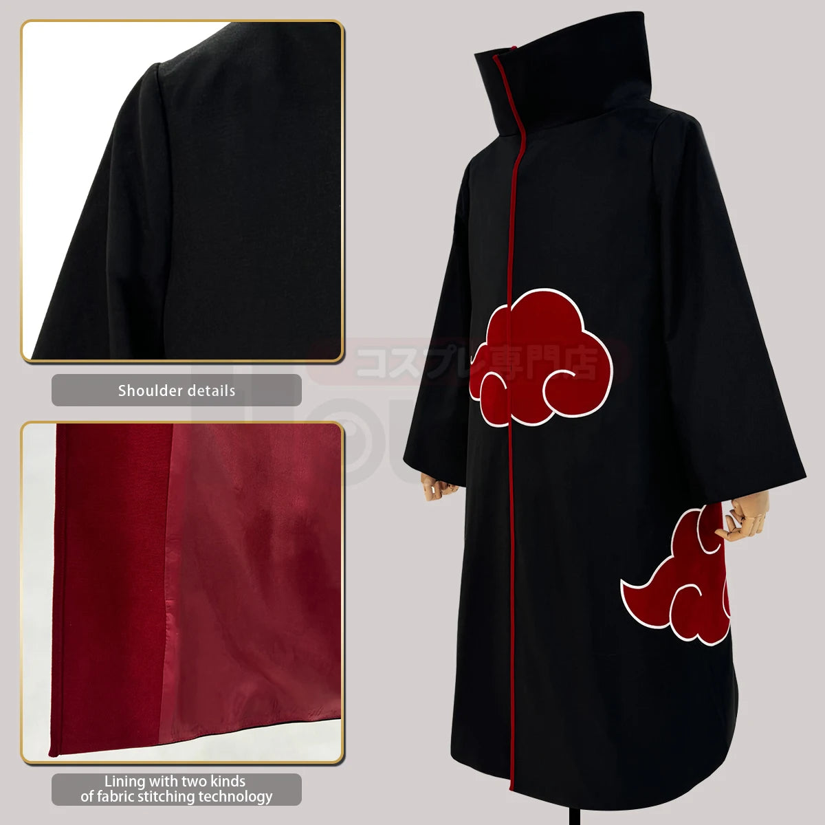 HOLOUN Naru Anime Uchiha Sasuke Uchiha Itachi Cosplay Costume Cloak Embroidery Hawk Team Uniform Adult Convention S-2XL