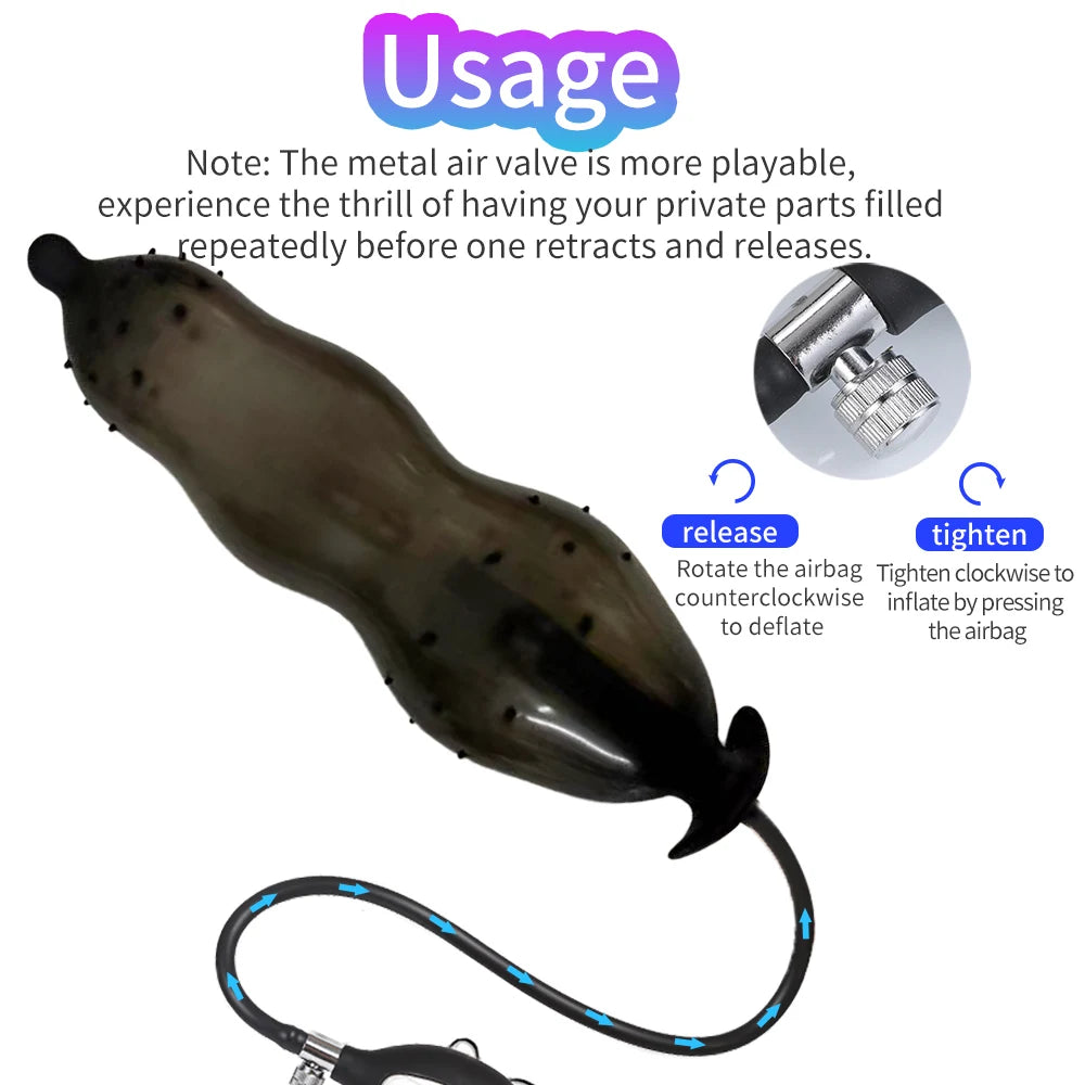 Inflatable Anal Plug Dilator Prostate Massager Buttplug Extra Large Inflat Dildo Anal Pump Adult Supplies Sex Toys For Women Men