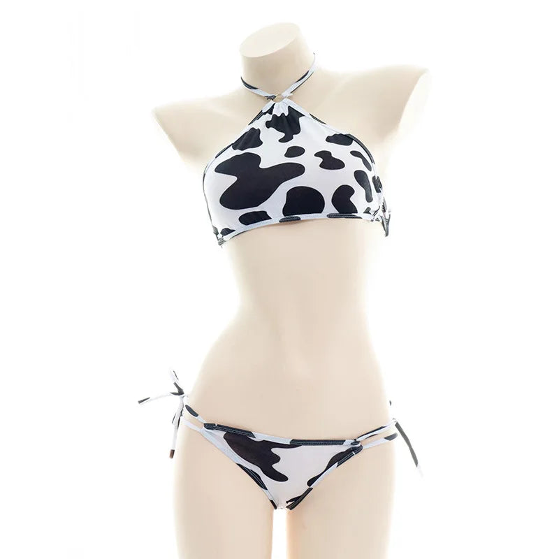 AniLV Anime Cartoon Cow Series Bodysuit Underwear Maid Unifrom Costume Kawaii Girl Bikini Swimsuit Set Outfit Cosplay