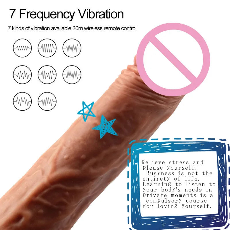 Realistic Dildo Vibrator Penis Telescopic Massager vibrating female Remote Control Masturbation Big Dick Anal Adult Sex Toys