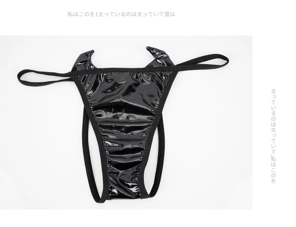 Sexy Amine Demon Cosplay Costume Set Hollow Dark Underwear Succubus Lingerie Role Play Outfits Halloween Faux Leather For Women